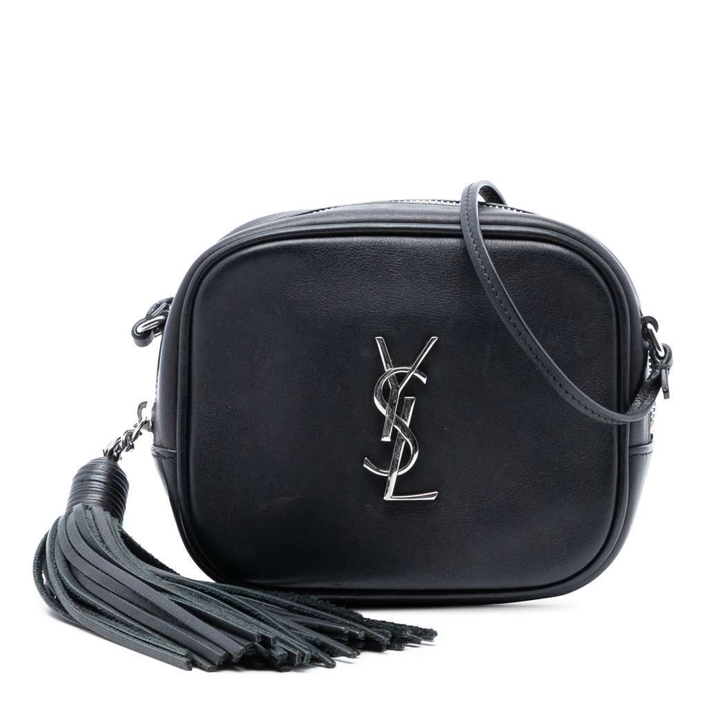 Saint Laurent Calfskin Monogram Blogger Bag Black Leather Very good condition - Front View