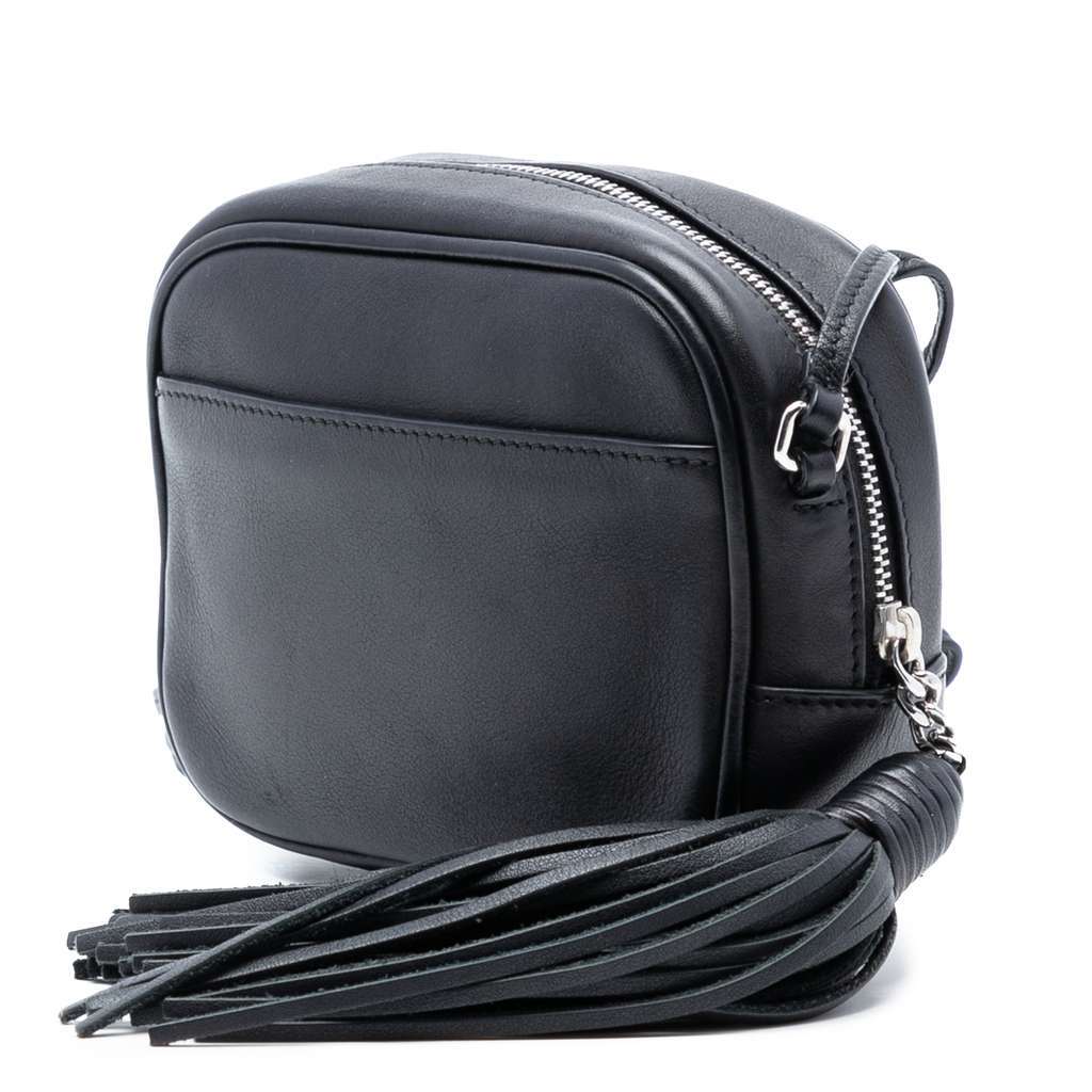 Saint Laurent Calfskin Monogram Blogger Bag Black Leather Very good condition - Back View