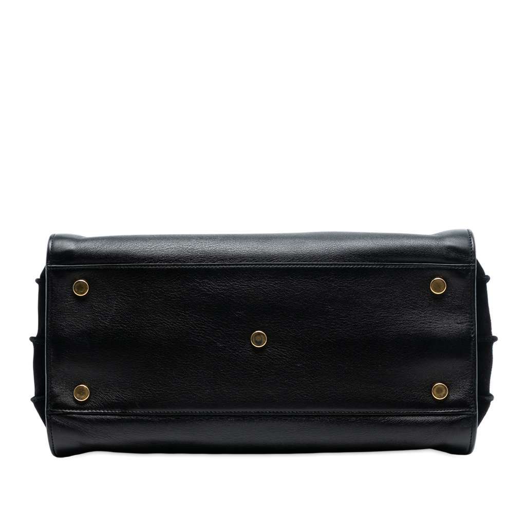 Saint Laurent Small Smooth Leather Sac De Jour Satchel Black Leather Good - Inside View