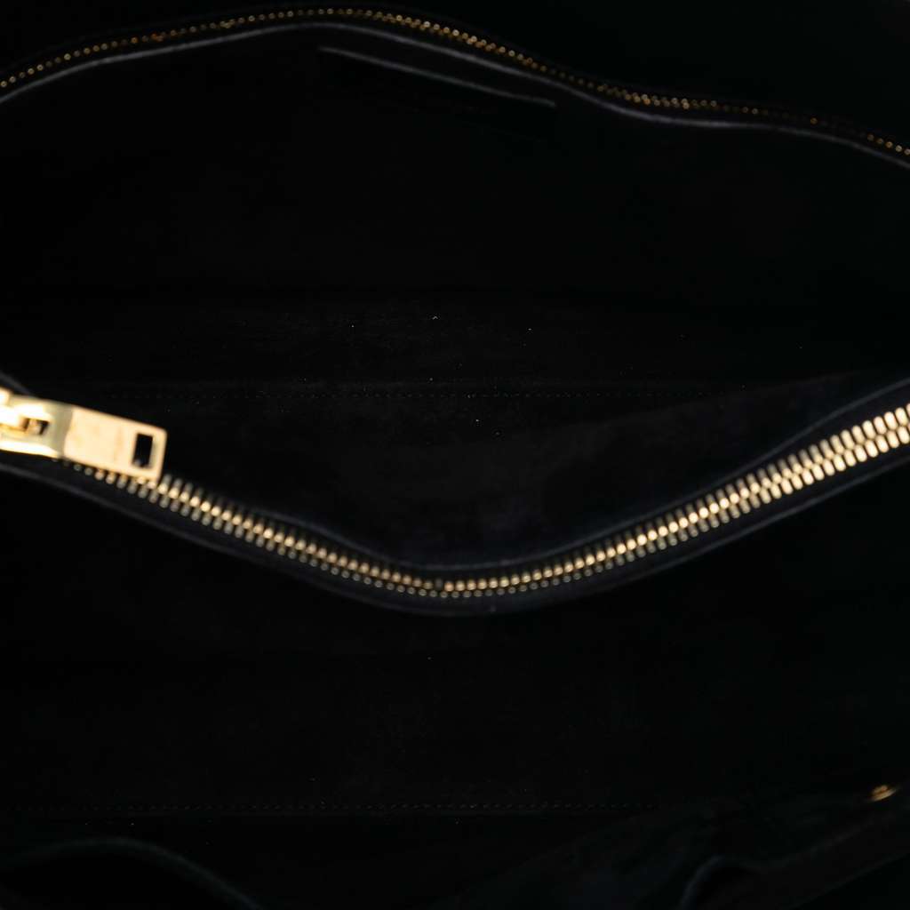 Saint Laurent Small Smooth Leather Sac De Jour Satchel Black Leather Good - Model View