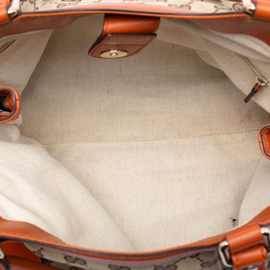 Gucci Medium GG Canvas Sukey Tote Brown Canvas Good condition - Model View
