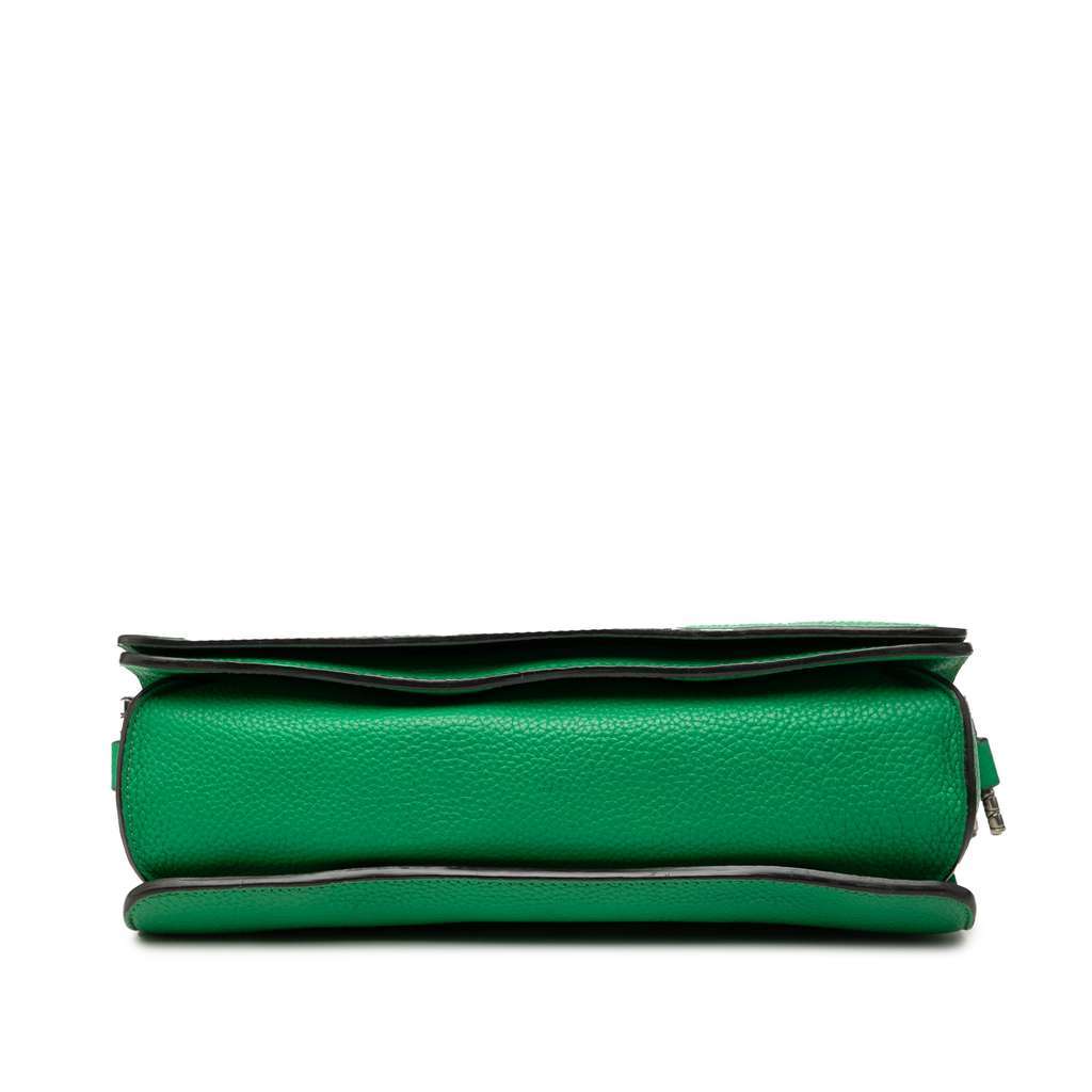 Loewe Pebbled Calfskin Anagram Flap Crossbody Green Leather Very good - Inside View