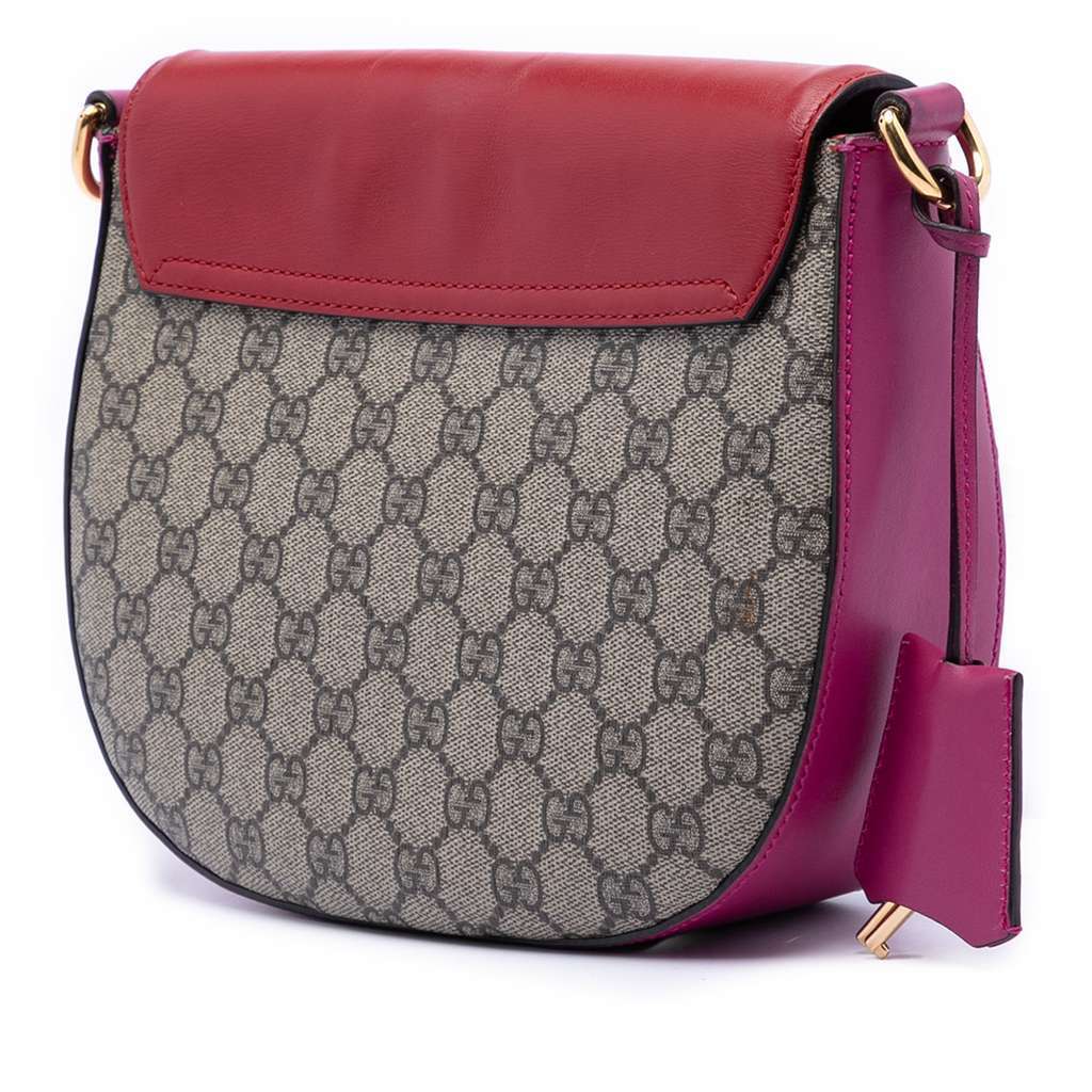 Gucci GG Supreme Web Padlock Crossbody Brown Canvas Very good condition - Back View