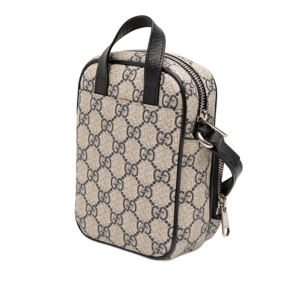 Gucci Mini GG Supreme Ophidia Satchel Brown Canvas Very good condition - Back View