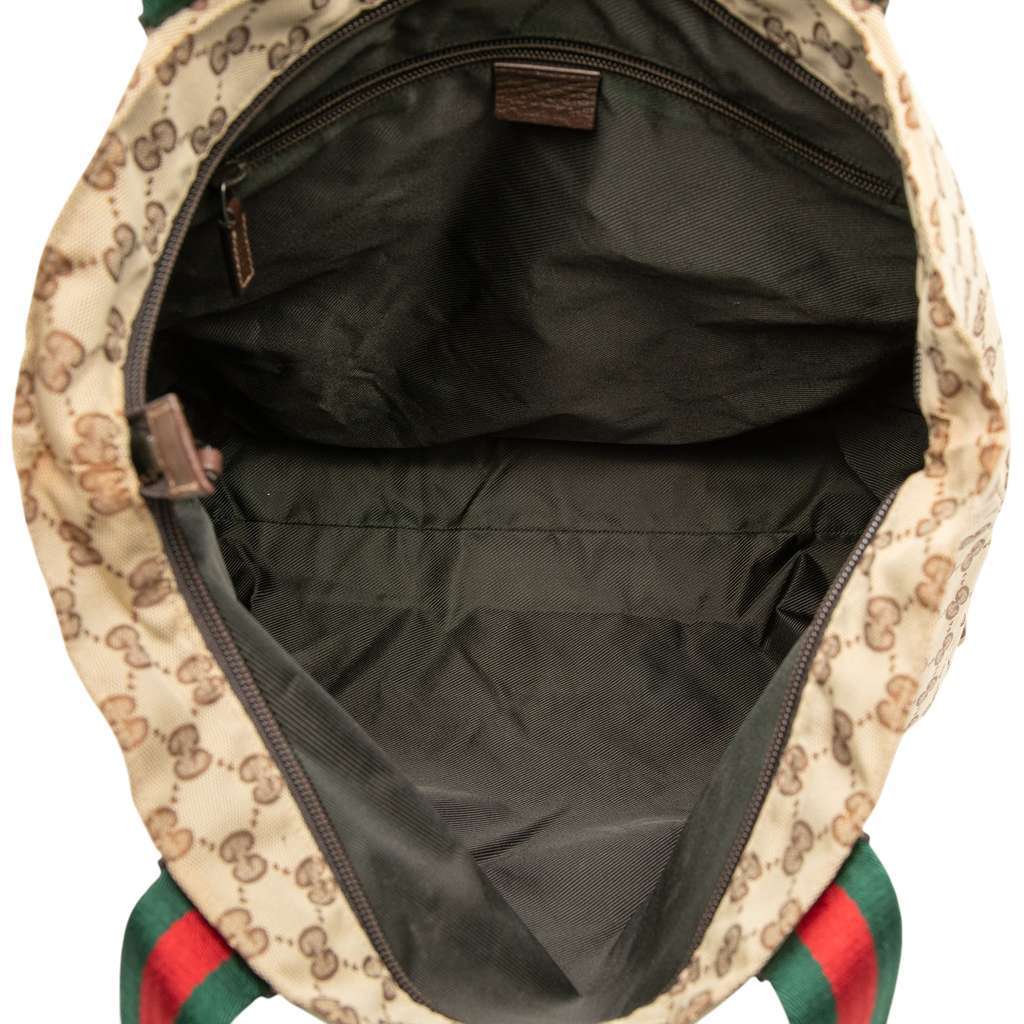 Gucci GG Canvas Web Tote Brown Canvas Very good condition - Model View