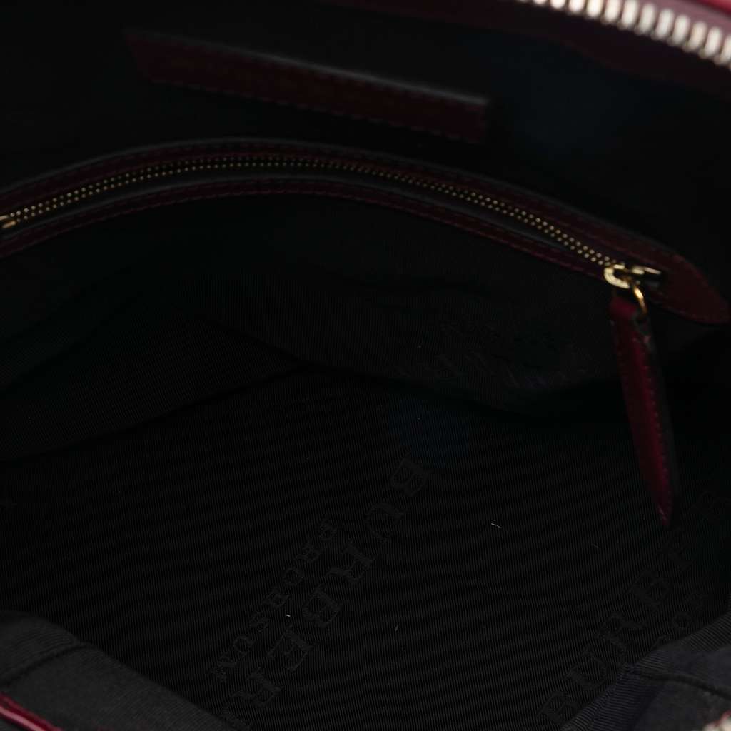 Burberry Medium Mega Check Canvas Bloomsbury Saddle Satchel Brown Canvas Very good condition - Model View