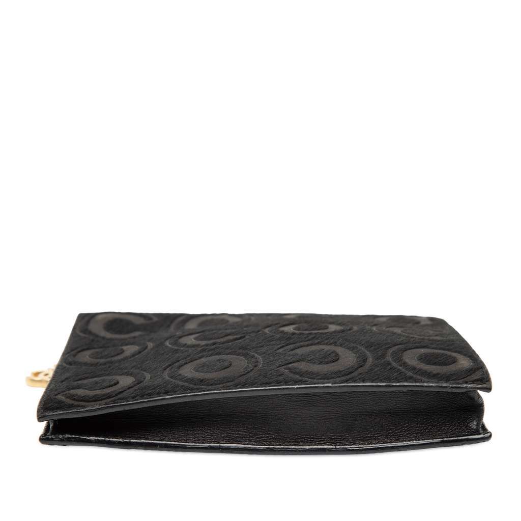 Chanel Coco Pony Hair Clutch Black Very good condition - Inside View