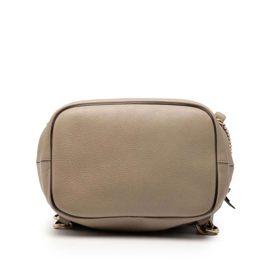 Chloé Medium Calfskin and Suede Faye Backpack Brown Leather Very good condition - Inside View