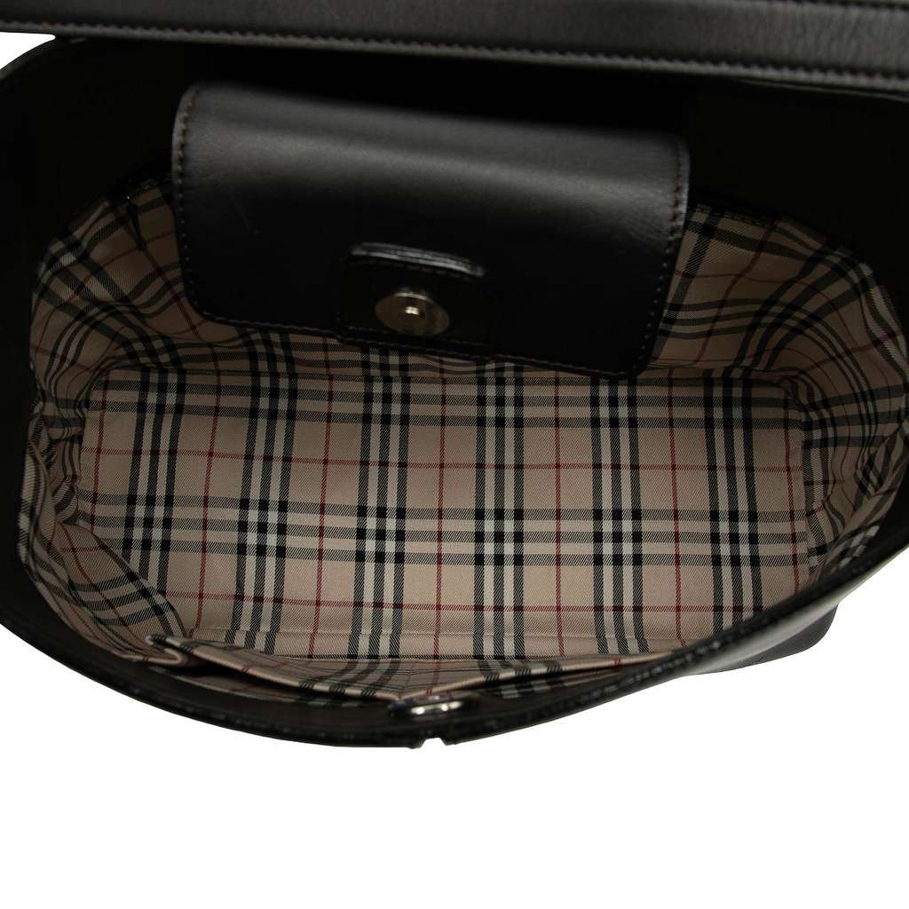 Burberry Leather Shoulder Bag Black Leather Good - Model View