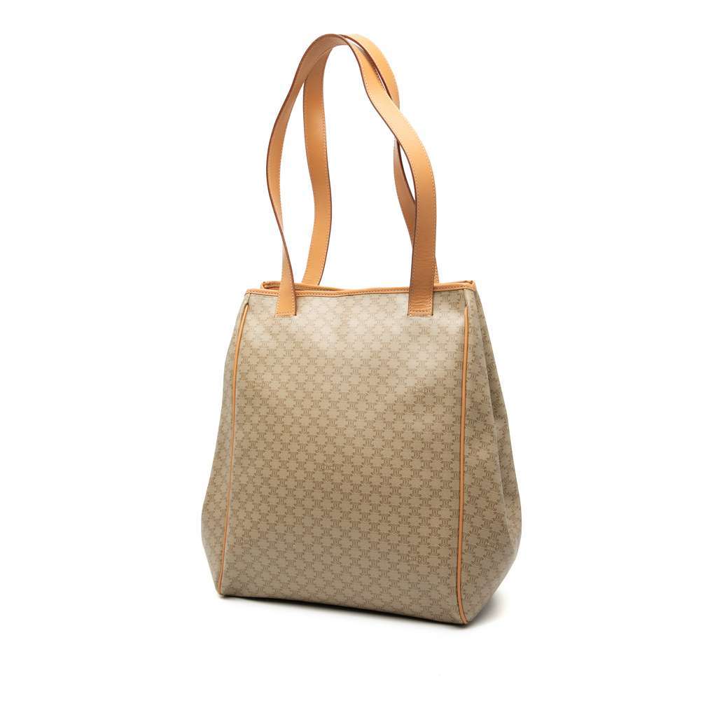 Celine Macadam Coated Canvas Tote Brown Canvas Very good - Back View