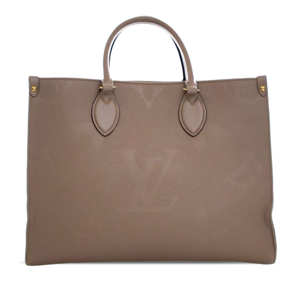 Louis Vuitton Monogram Empreinte OnTheGo MM Brown Leather Very good - Front View