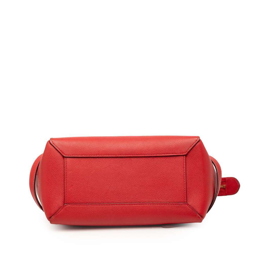 Celine Micro Grained Calfskin Belt Bag Red Leather Very good - Inside View