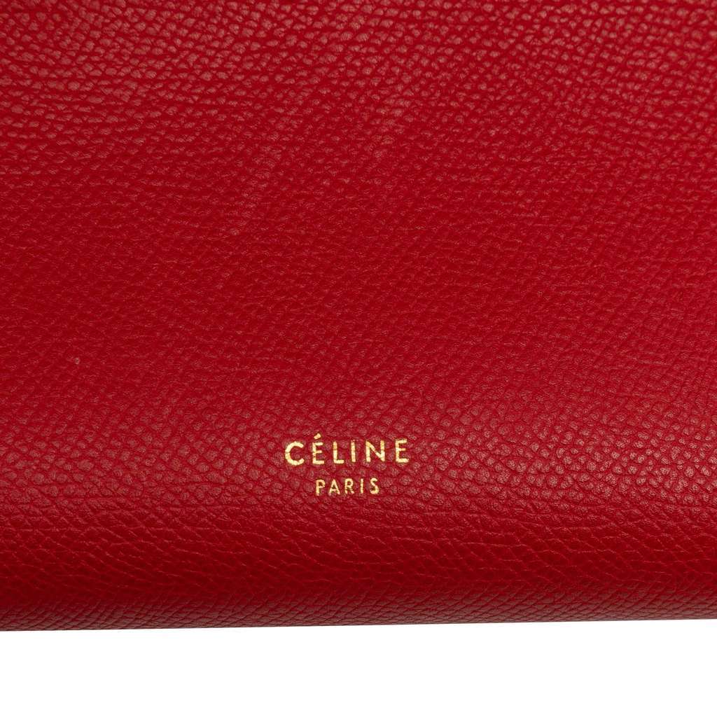Celine Micro Grained Calfskin Belt Bag Red Leather Very good - Box View