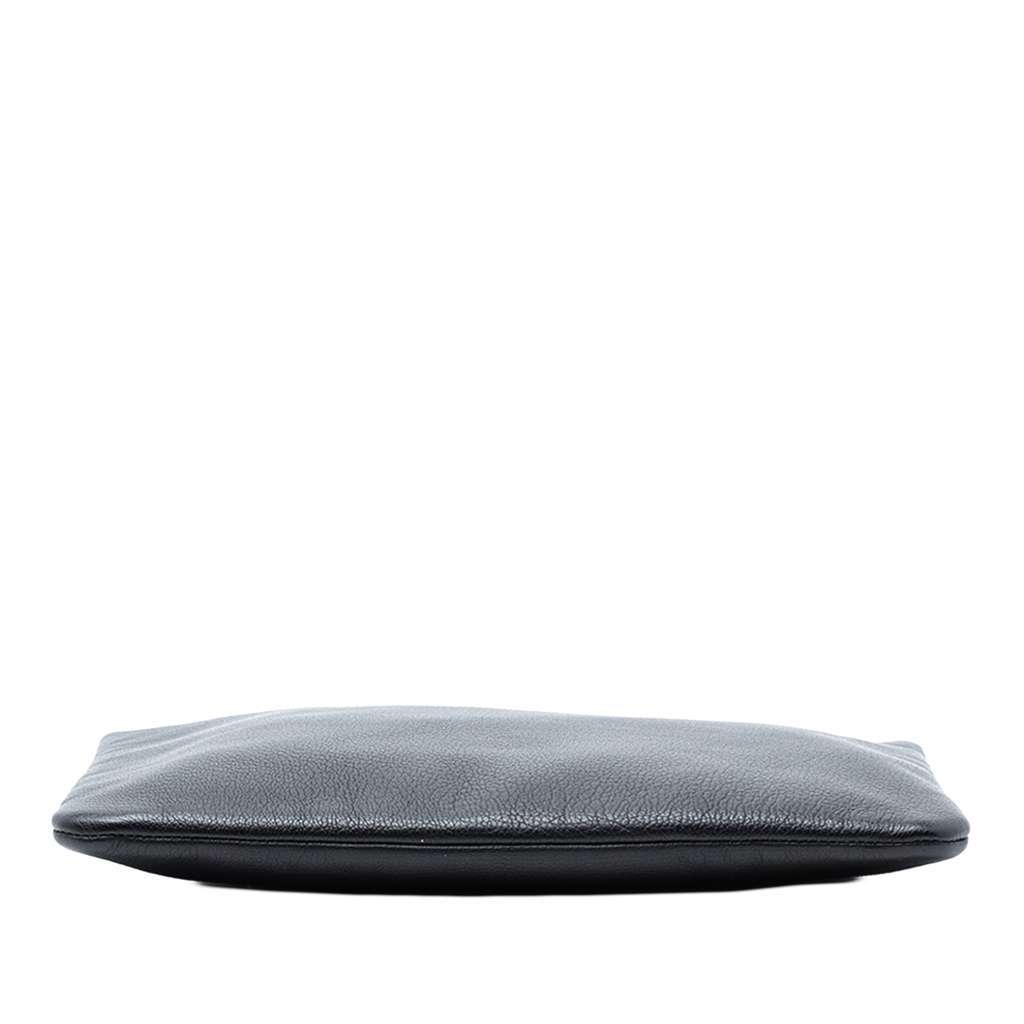 Chanel Medium Goatskin Lucky Clover O Case Clutch Black Leather Very good - Inside View