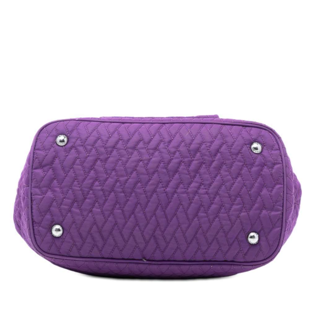 Prada Impuntu Tessuto Chain Tote Purple Very good - Inside View