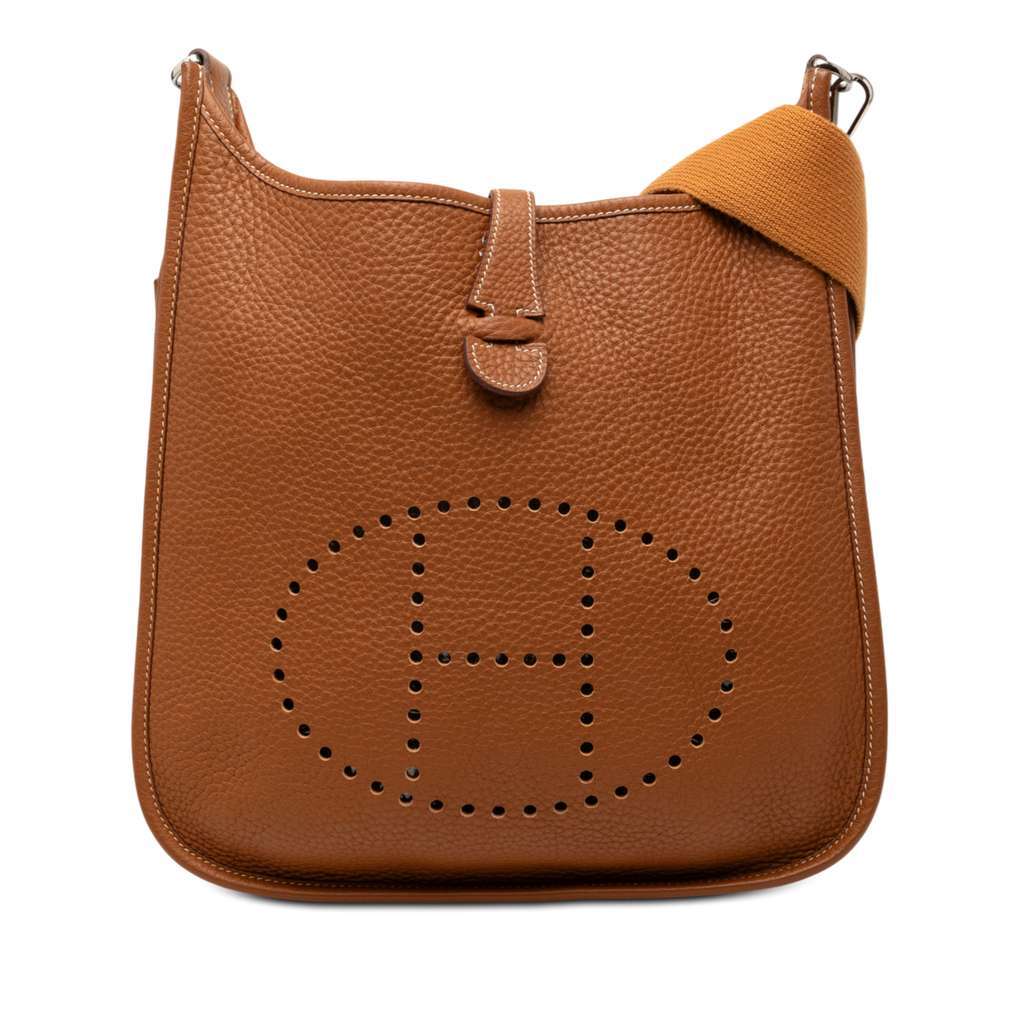 Hermès Clemence Evelyne II 29 Brown Leather Very good - Front View