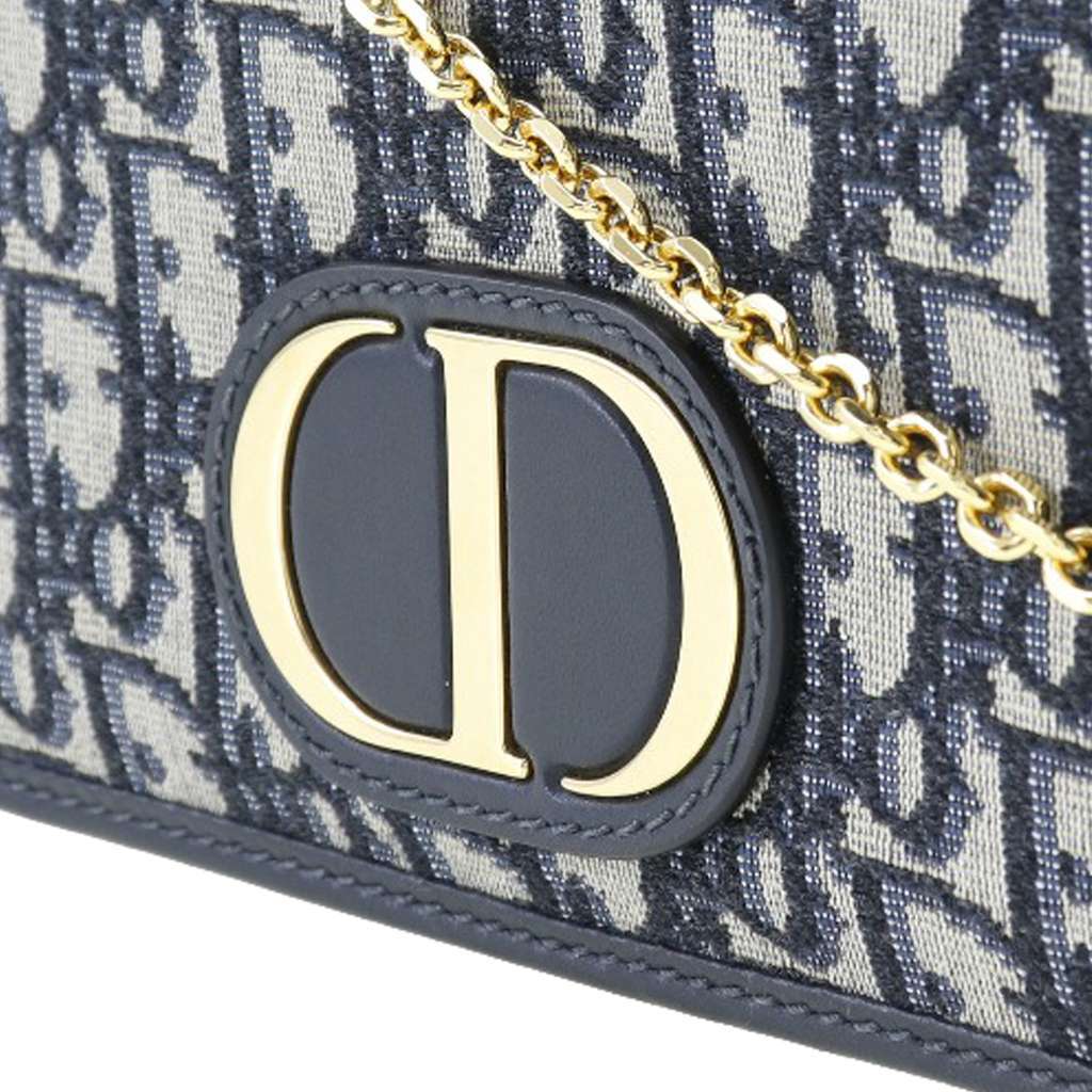 Dior Oblique 30 Montaigne 2 in 1 Pouch Blue Canvas Very good - Model View