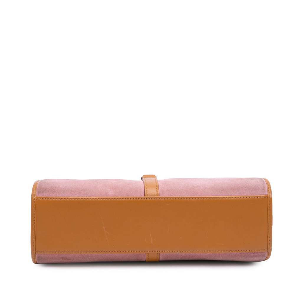 Gucci Suede Jackie Bardot Handbag Pink Leather Good - Inside View