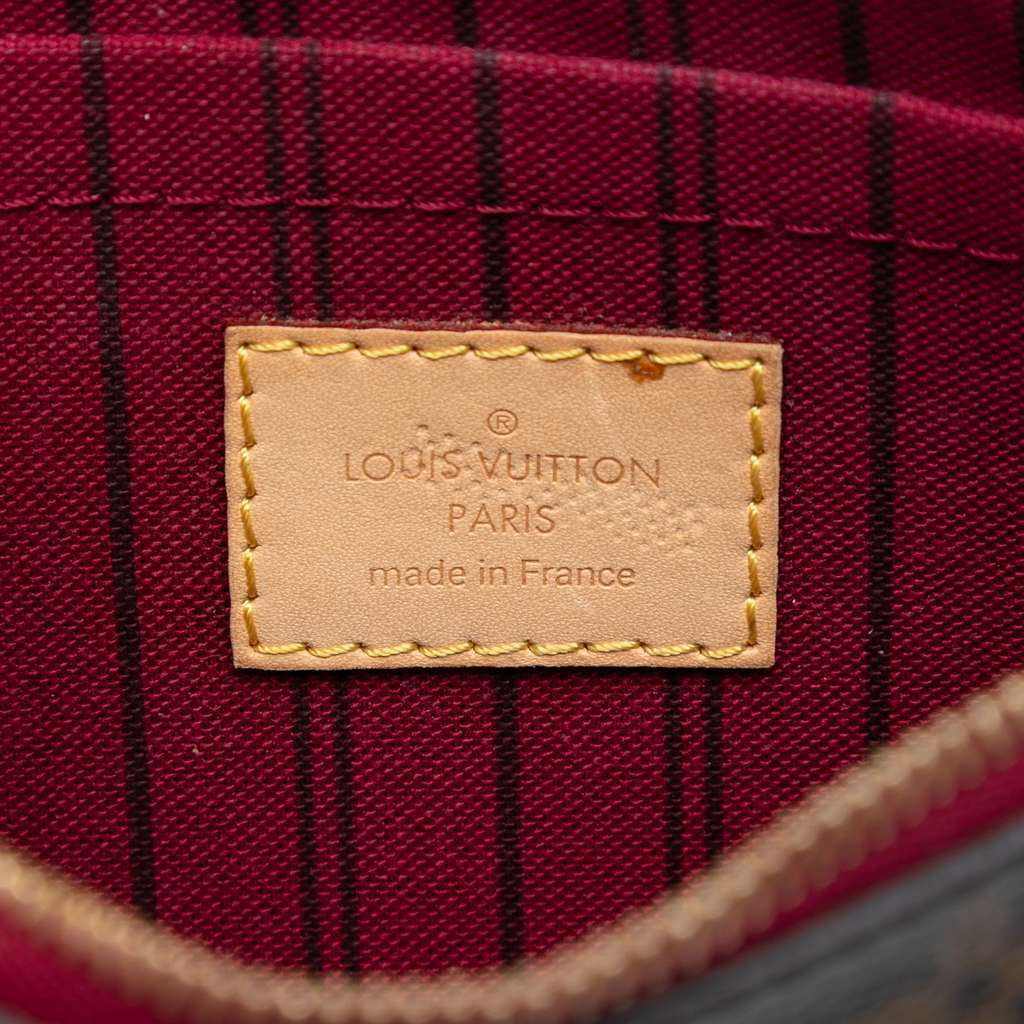 Louis Vuitton Monogram Neverfull MM Pouch Brown Good - Box View