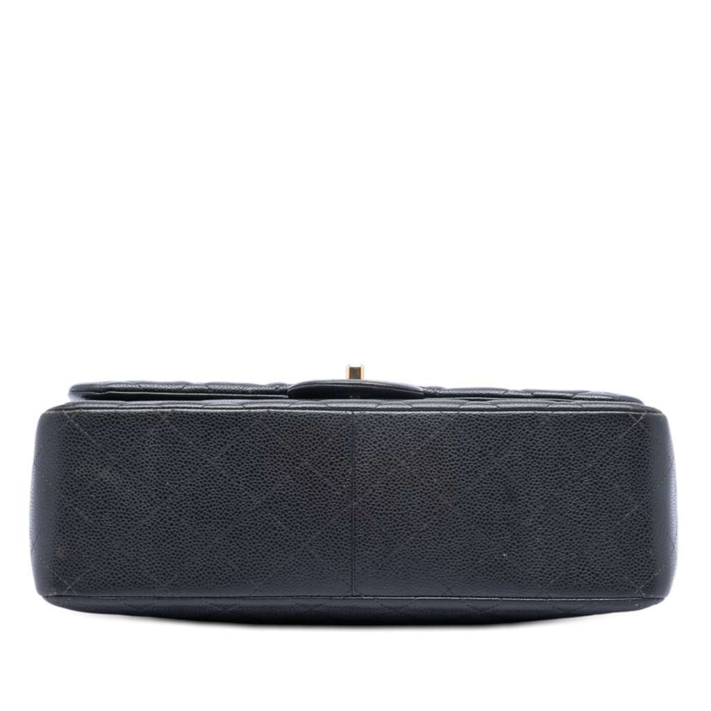 Chanel Jumbo Classic Caviar Double Flap Black Leather Very good - Inside View