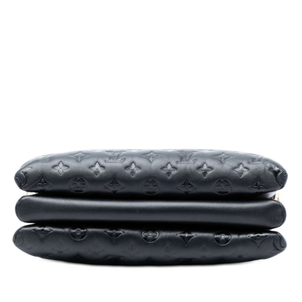 Louis Vuitton Monogram Embossed Puffy Lambskin Coussin MM Black Leather Very good condition - Inside View