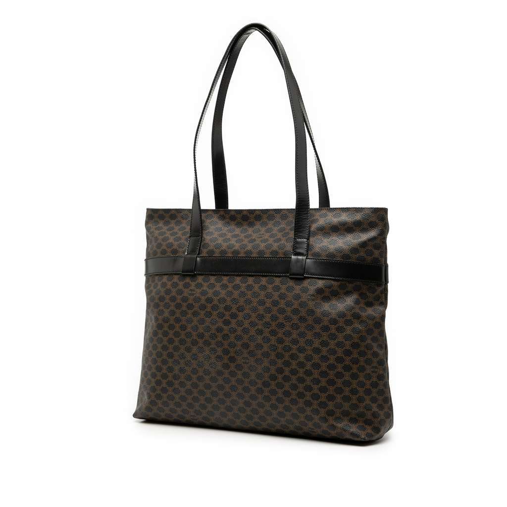 Celine Macadam Coated Canvas Tote Black Canvas Very good - Back View