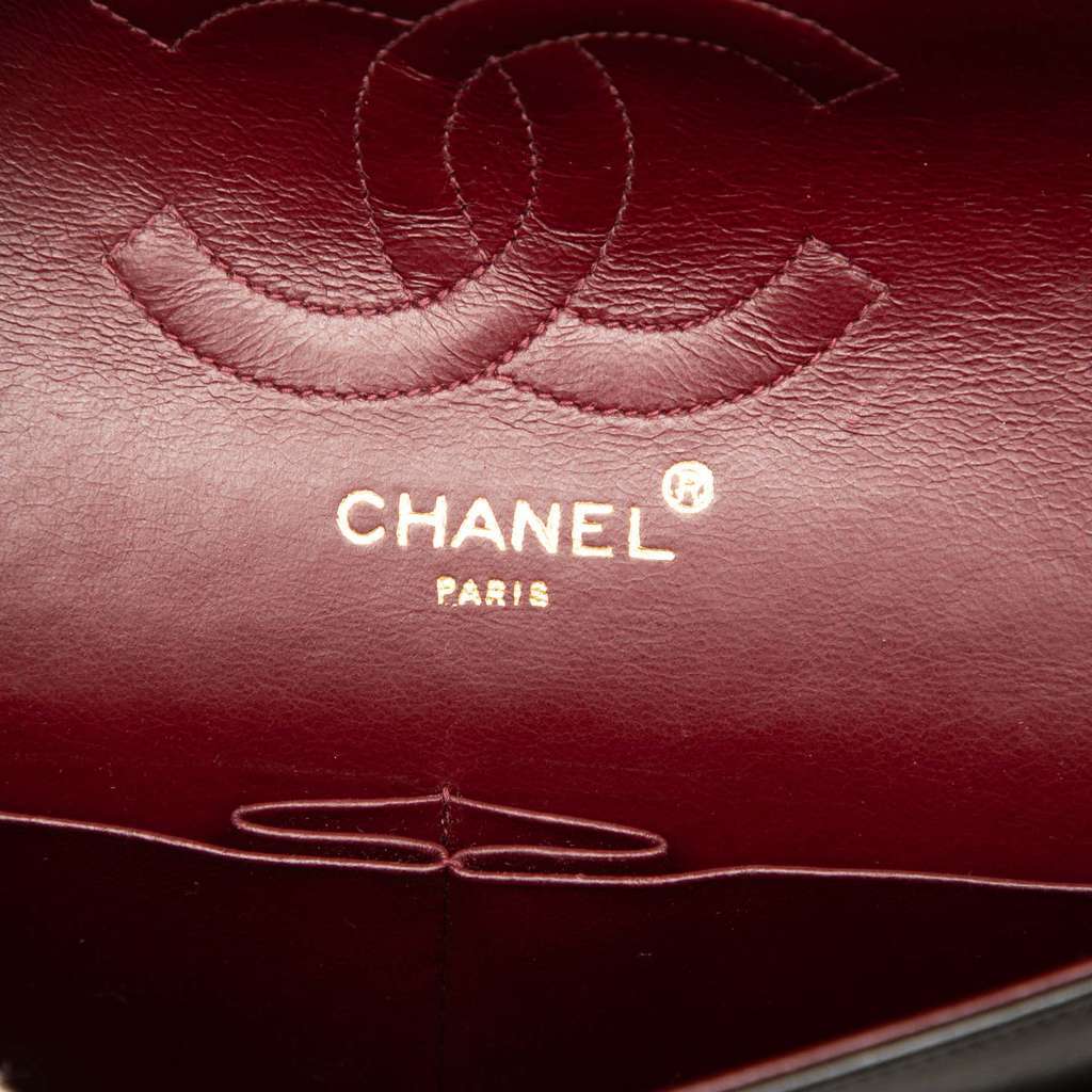 Chanel Medium Quilted Lambskin Gold and Silver Combo CC Double Flap Black Leather Very good condition - Box View