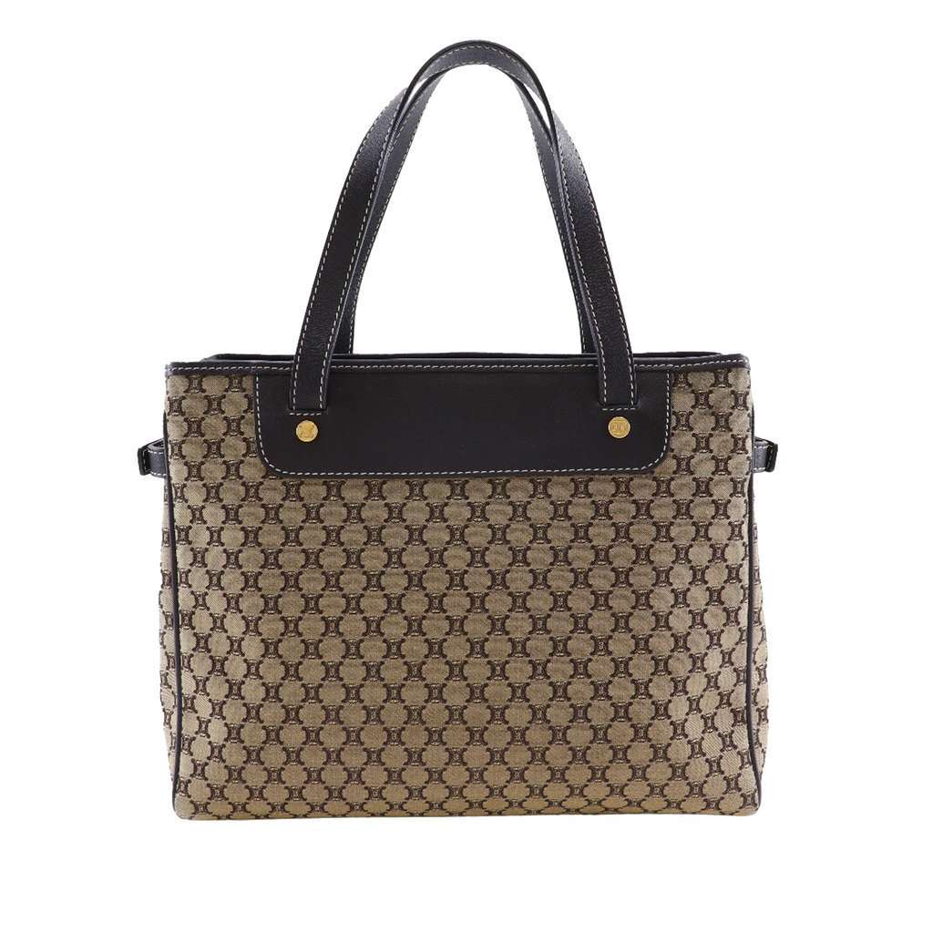 Celine Macadam Coated Canvas Tote Brown Canvas Very good - Front View