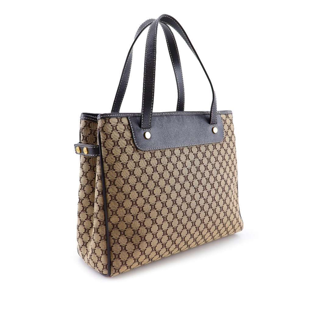 Celine Macadam Coated Canvas Tote Brown Canvas Very good - Back View