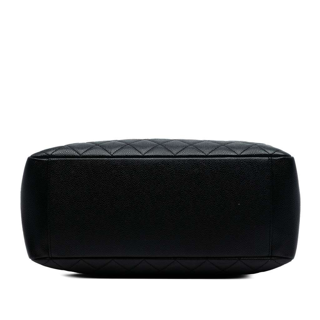 Chanel Caviar Grand Shopping Tote Black Leather Good - Inside View