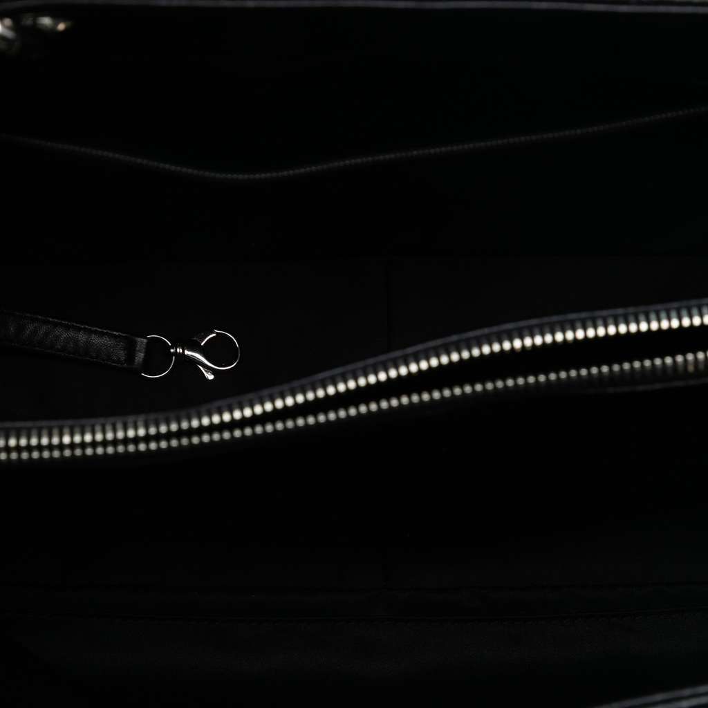 Chanel Caviar Grand Shopping Tote Black Leather Good - Model View