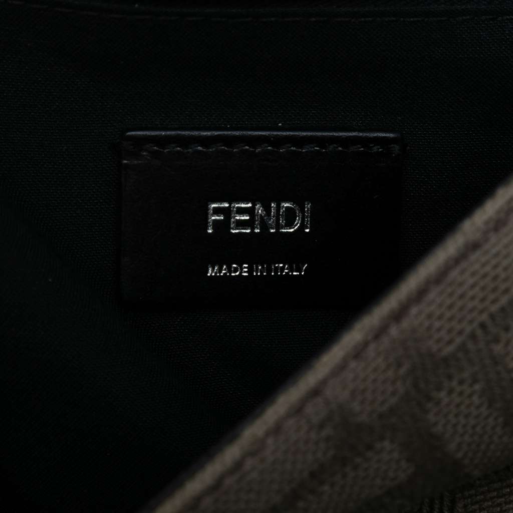 Fendi Large Zucca Canvas and Leather Convertible Belt Baguette Brown Canvas Very good - Box View
