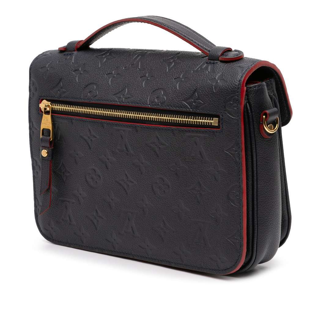 Louis Vuitton Monogram Empreinte Pochette Metis Blue Leather Good - Back View