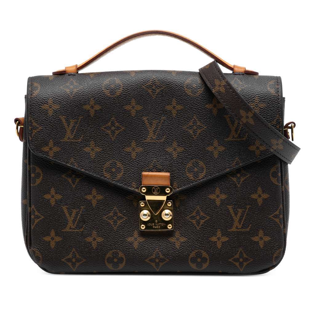 Louis Vuitton Monogram Pochette Metis Brown Very good - Front View