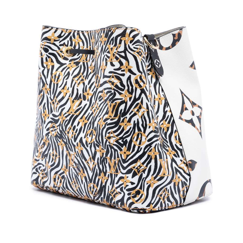 Louis Vuitton Monogram Jungle Giant NeoNoe MM White Very good condition - Back View