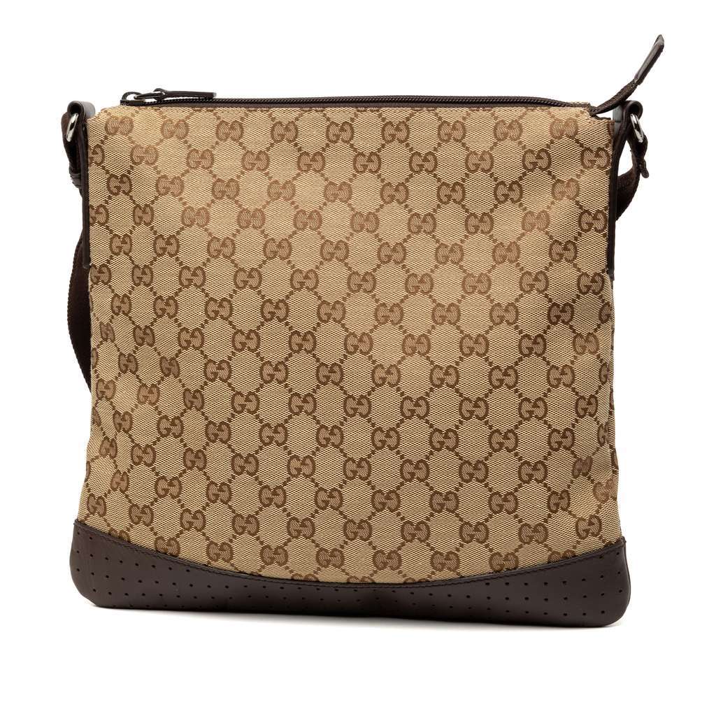 Gucci GG Canvas Crossbody Brown Canvas Very good - Back View