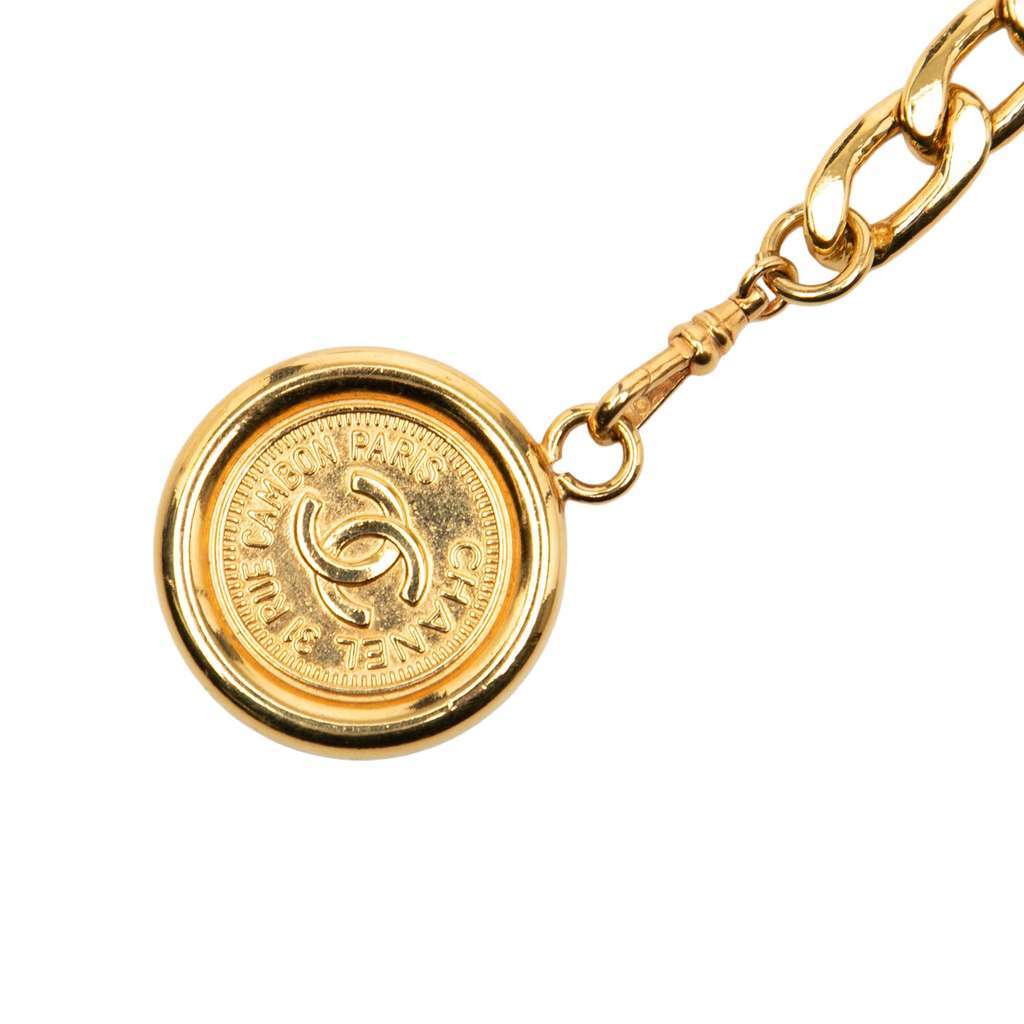 Chanel Gold Plated Medallion Rue Cambon Chain Belt Gold Metal Very good - Back View