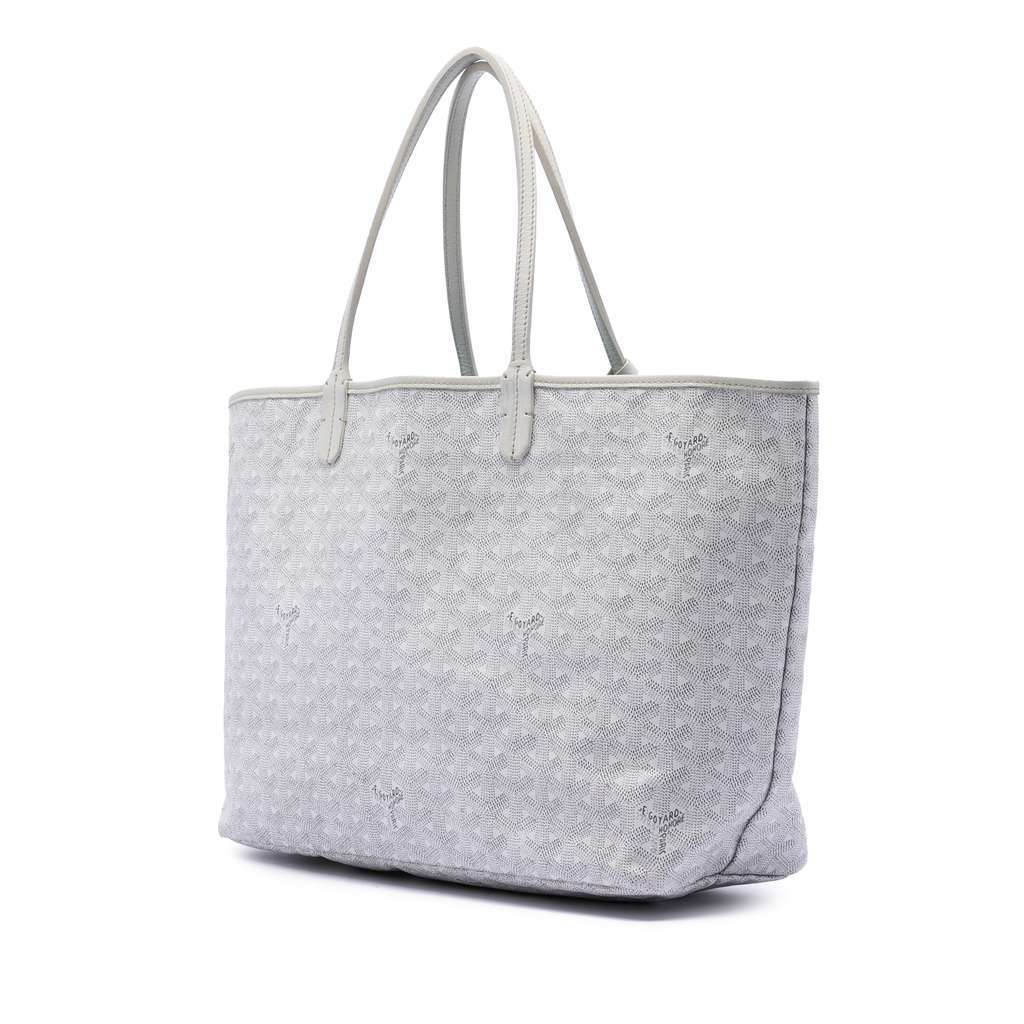Goyard Goyardine Saint Louis PM White Canvas Very good condition - Back View