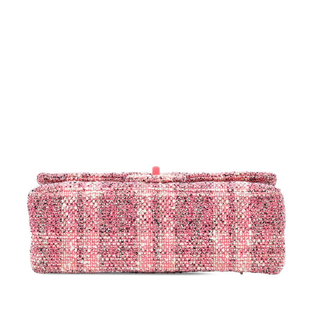Chanel Quilted Tweed Reissue 2.55 Double Flap 225 Pink Tweed Very good condition - Inside View