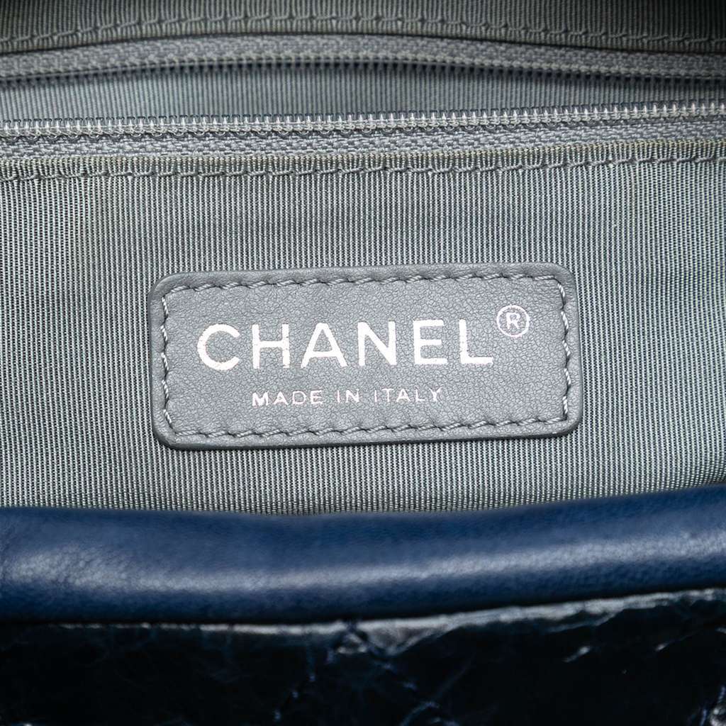 Chanel CC Quilted Glazed Calfskin Portobello Tote Blue Leather Very good condition - Box View