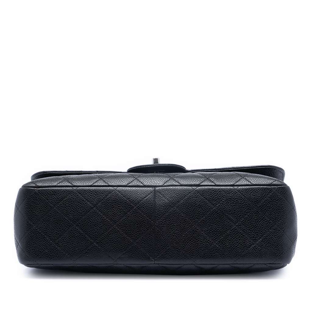 Chanel Jumbo Classic Caviar Double Flap Black Leather Very good - Inside View