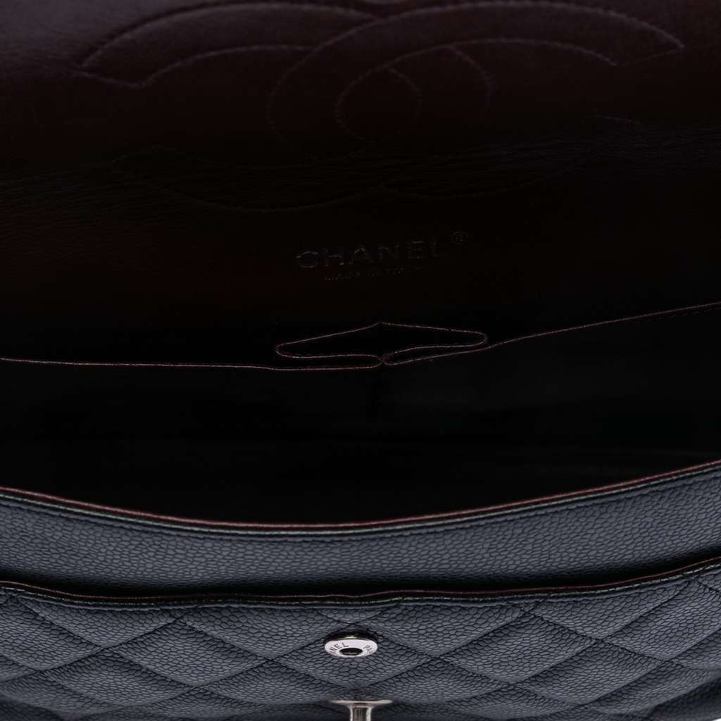 Chanel Jumbo Classic Caviar Double Flap Black Leather Very good - Model View