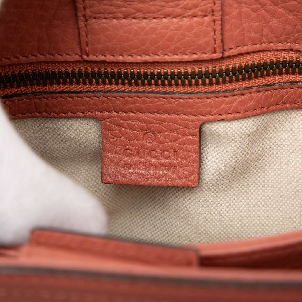 Gucci Small Calfskin Bamboo Shopper Satchel Pink Leather Very good - Box View