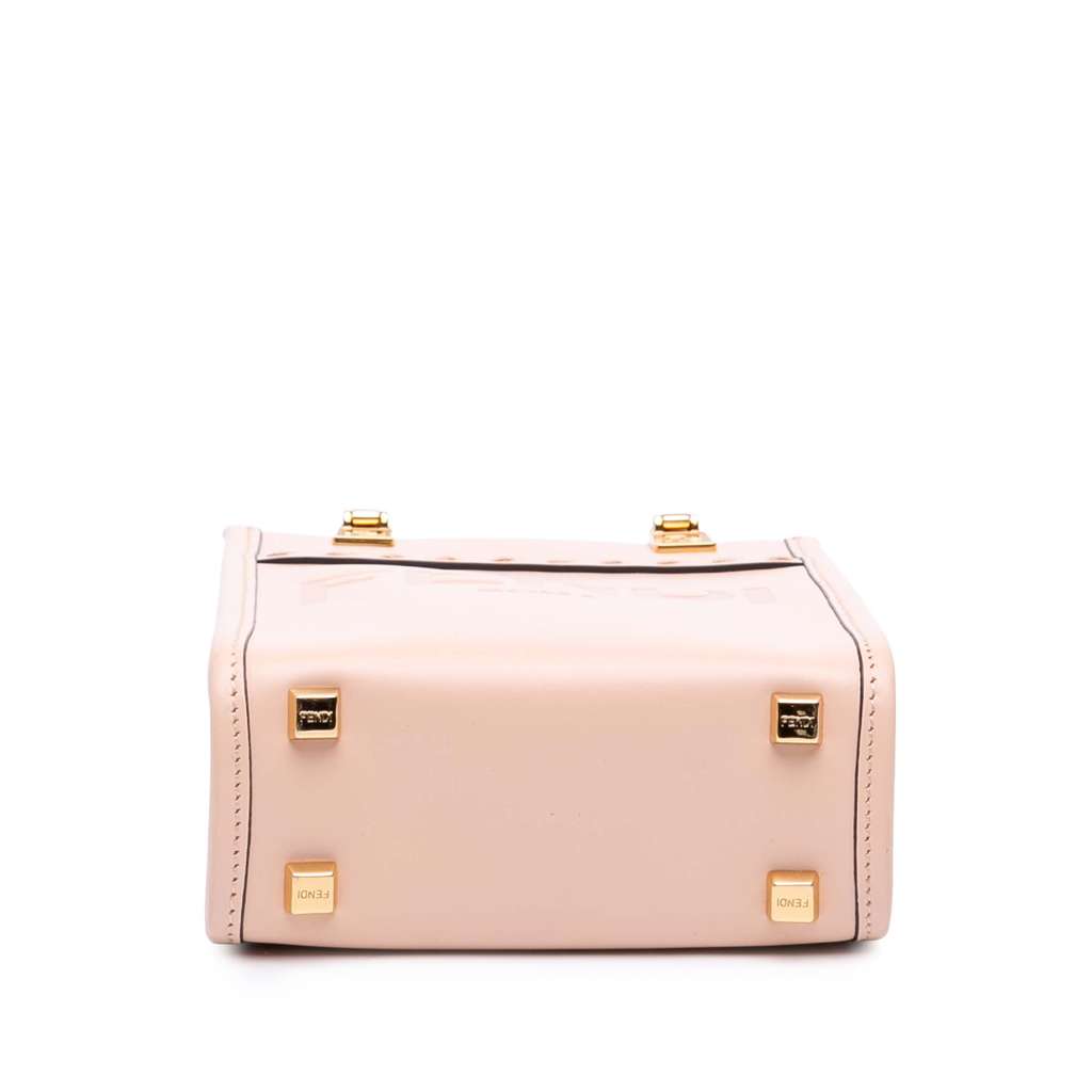 Fendi Mini Leather Sunshine Shopper Tote Pink Leather Very good - Inside View