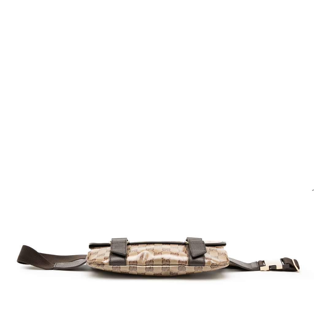 Gucci GG Crystal Belt Bag Brown Canvas Very good - Inside View