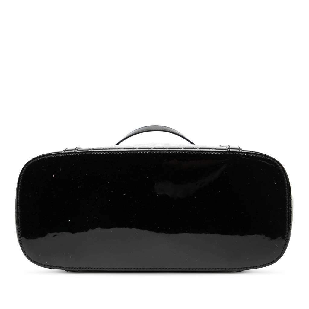 Gucci Patent Microguccissima Nice Tote Black Leather Good - Inside View