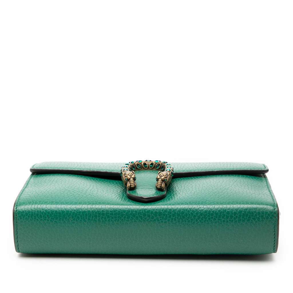 Gucci Leather Dionysus Wallet on Chain Green Leather Very good - Inside View