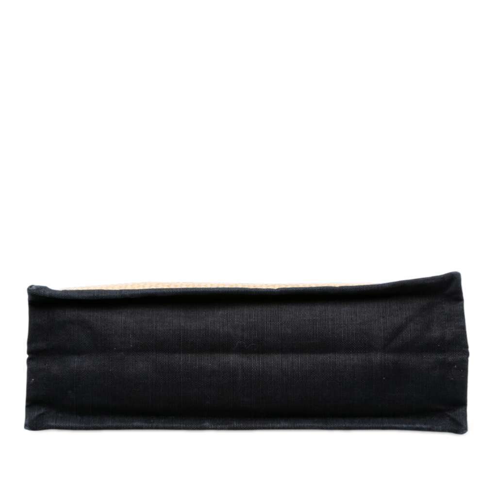 Saint Laurent Large Rive Gauche Raffia Tote Brown Good - Inside View