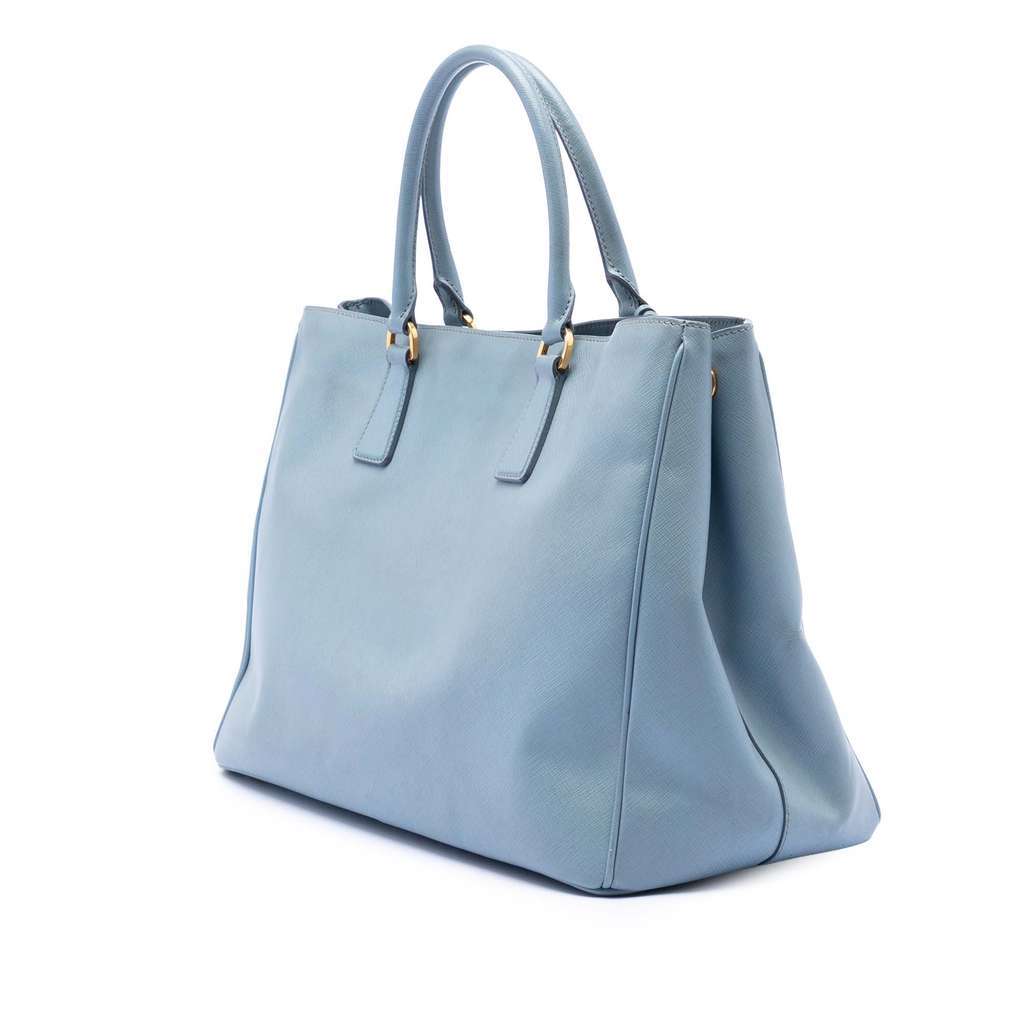 Prada Large Saffiano Lux Galleria Tote Blue Leather Good condition - Back View