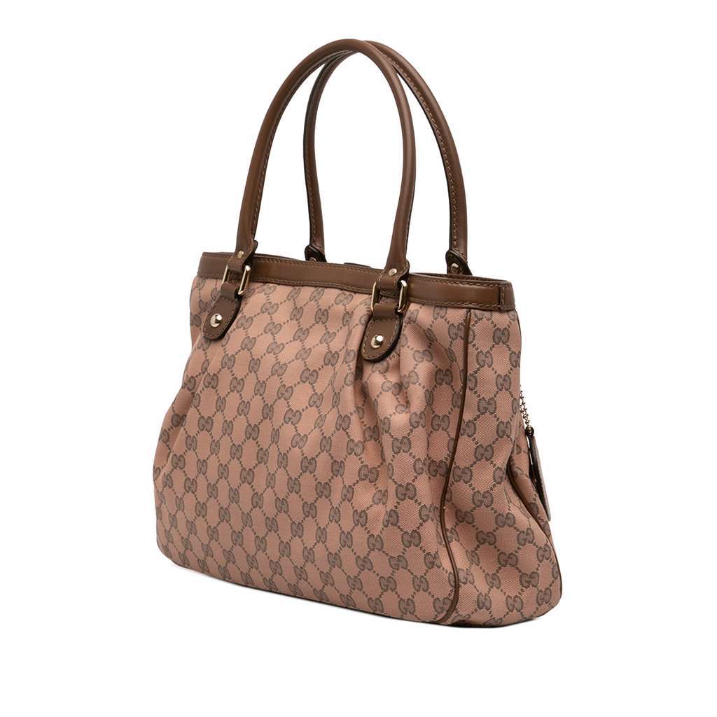 Gucci GG Canvas Sukey Tote Pink Canvas Good - Back View